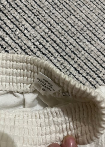 Beyaz kot Mini Şort - Görsel 4