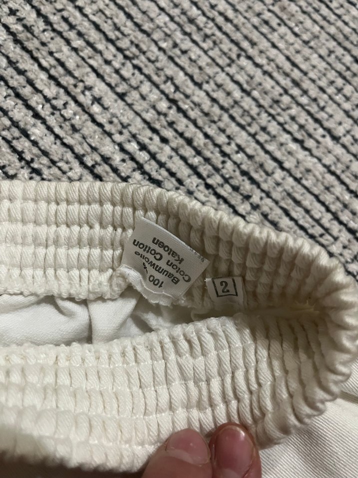 Beyaz kot Mini Şort - Görsel 5