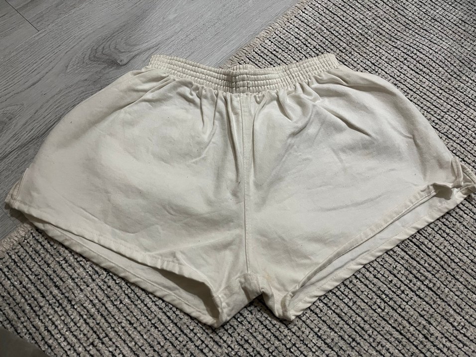 Beyaz kot Mini Şort - Görsel 2