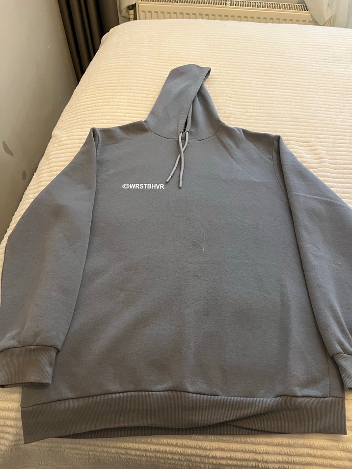 CC STORE WRST Gri Kapüşonlu Sweatshirt - Görsel 5