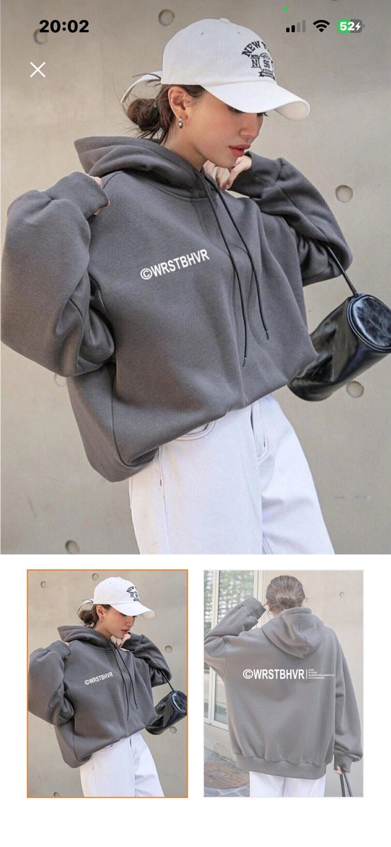 CC STORE WRST Gri Kapüşonlu Sweatshirt - Görsel 3