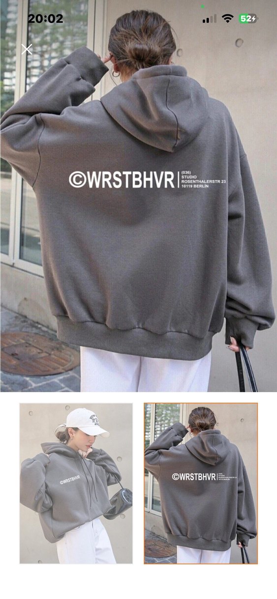 CC STORE WRST Gri Kapüşonlu Sweatshirt - Görsel 2