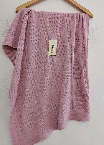 Kız Bebek Triko Akrilik Battaniye Mevsimlik  - Görsel 2