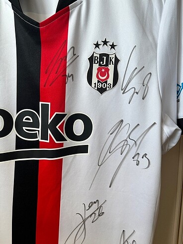 l Beden İmzalı orijinal beşiktaş forması
