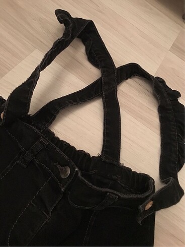 4 Yaş Beden siyah Renk LCW Kız Çocuk Jean Salopet