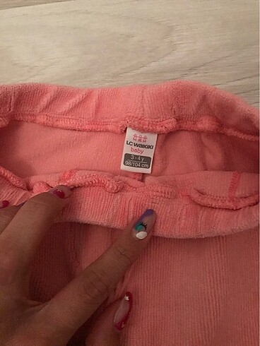 4 Yaş Beden LCW Pembe Kadife Tayt