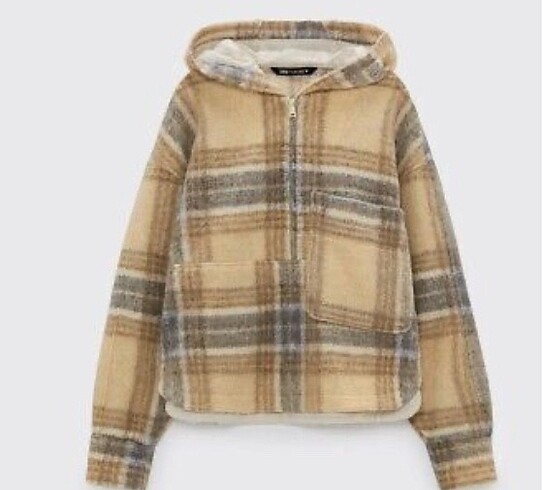 Zara yünlü fermuarlı sweatshirt
