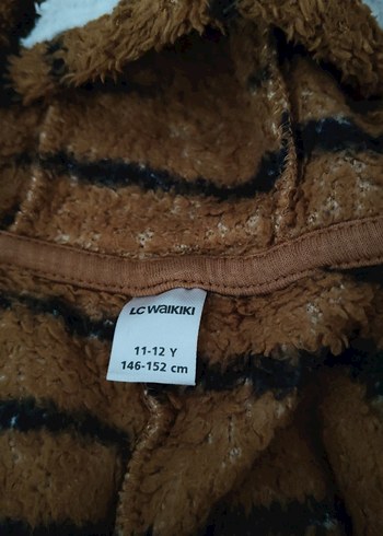 Kahverengi Zebra Desenli Kürklü tulum - Görsel 4