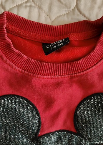 Diğer Kız Çocuk Kırmızı Uzun Kollu Baskılı Sweatshirt
