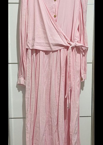 Pembe Tesettür Elbise