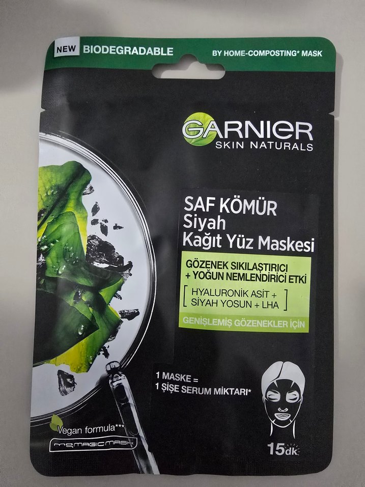 Garnier Saf Kömür Siyah Kağıt Yüz Maskesi - Görsel 2