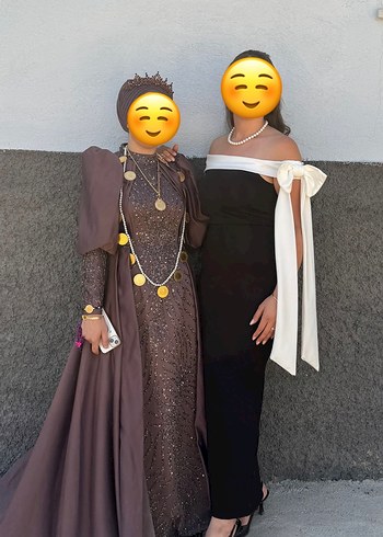 Fiyonk detaylı uzun elbise