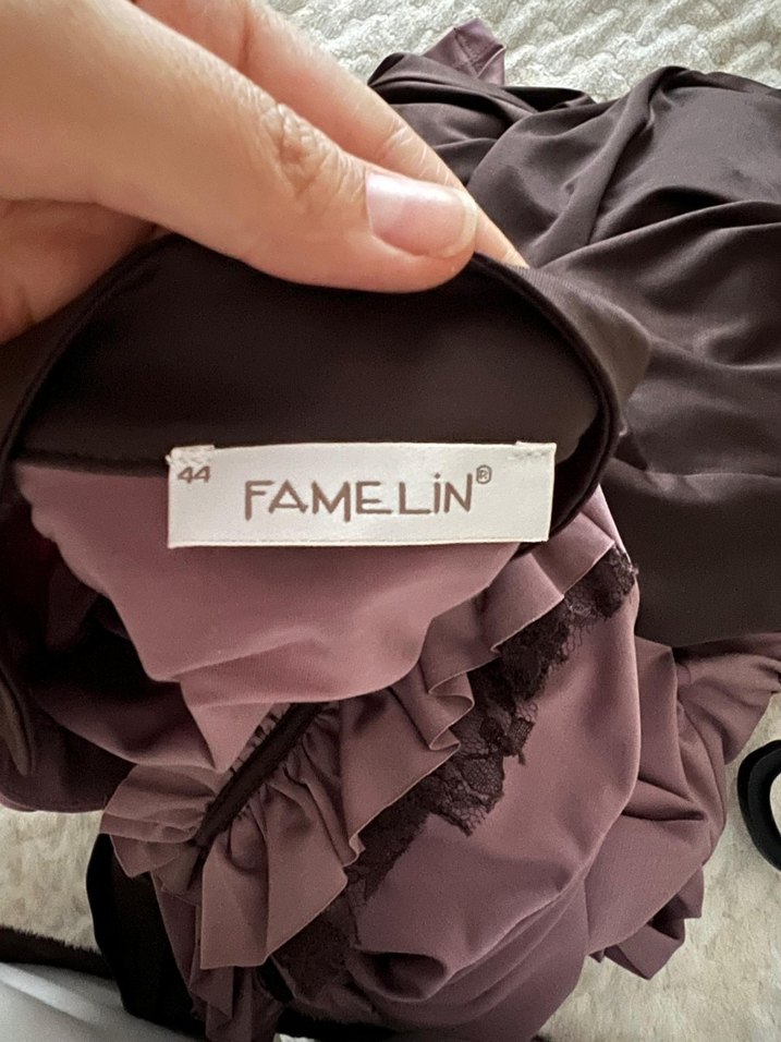 vintage ikili takım tesettür elbise - Görsel 4