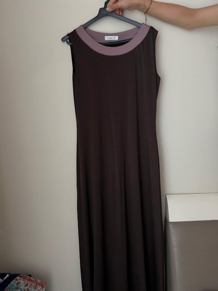 vintage ikili takım tesettür elbise - Görsel 3