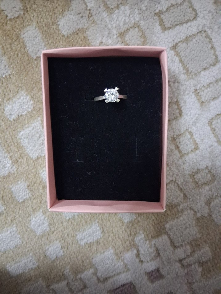 925 ayar gümüş tektaş yüzük - Görsel 3