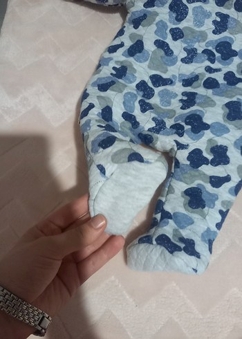 Mavi Kalin İçi Polar Bebek Tulumu - Görsel 8