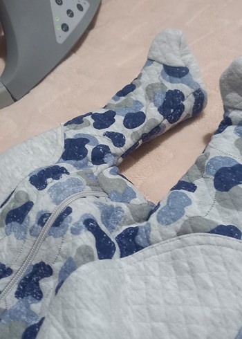 Mavi Kalin İçi Polar Bebek Tulumu - Görsel 3