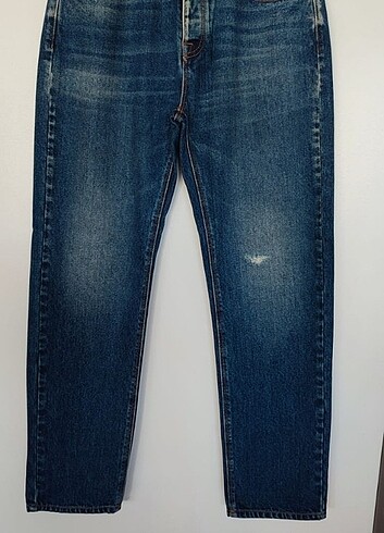 44 Beden lacivert Renk Mom jean kot pantolon