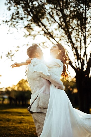 l Beden beyaz Renk Nikah Elbisesi