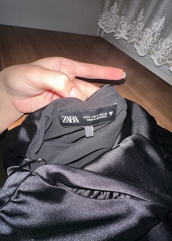 s Beden siyah Renk Zara Siyah Saten Elbise