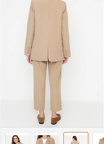 m Beden camel Renk Blazer takım