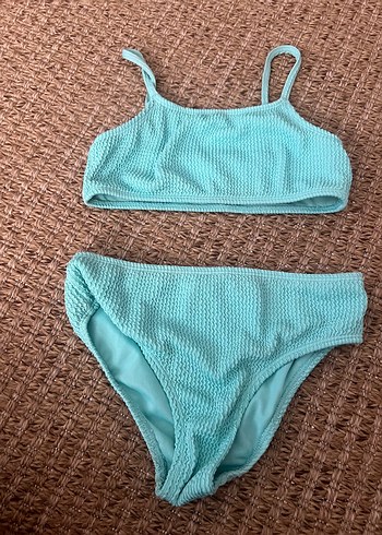 Turkuaz İp Askılı Kız Bikini