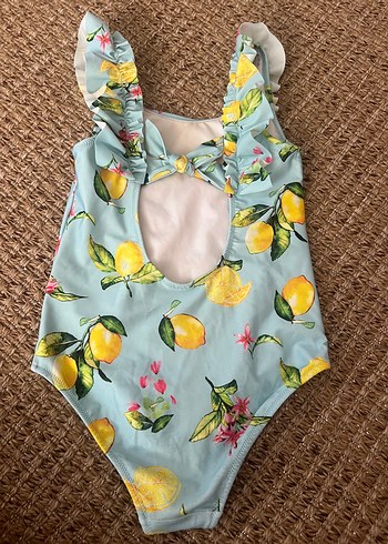 LC Waikiki Sarı Limon Desenli Kız Çocuk Mayo
