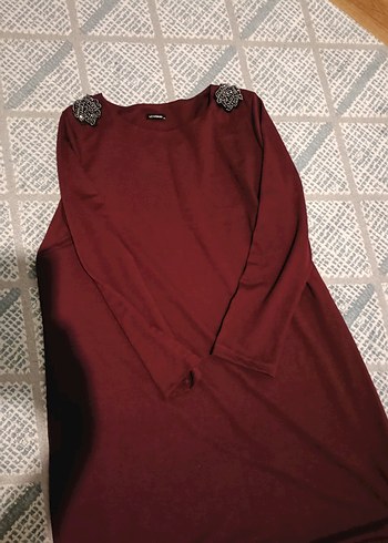 Bordo Uzun Kollu tunik - Görsel 2