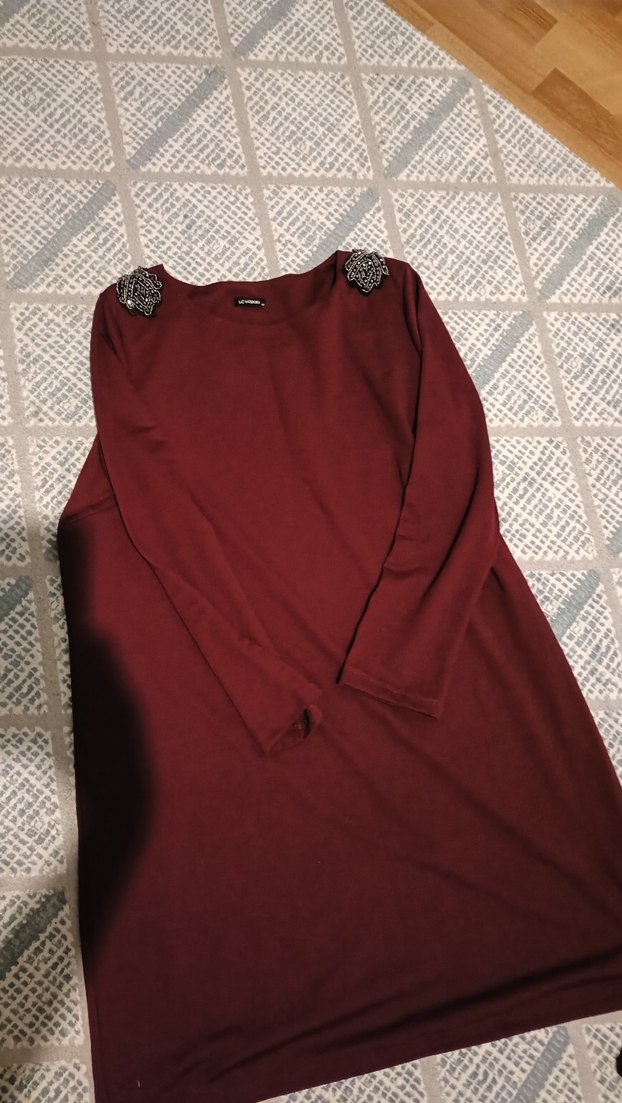 Bordo Uzun Kollu tunik - Görsel 2