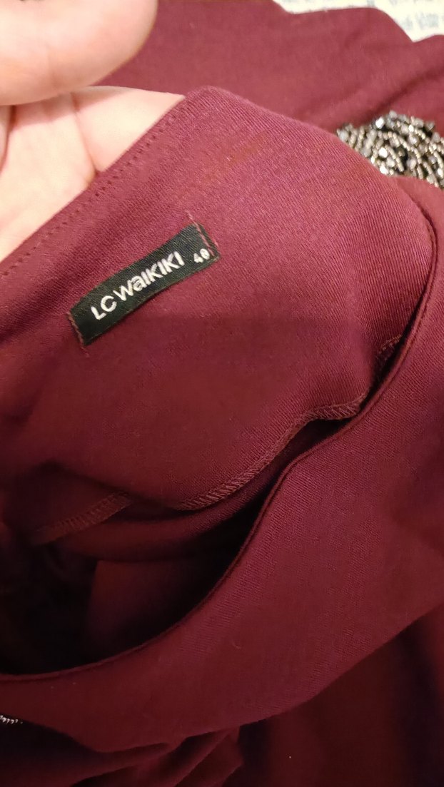 Bordo Uzun Kollu tunik - Görsel 4