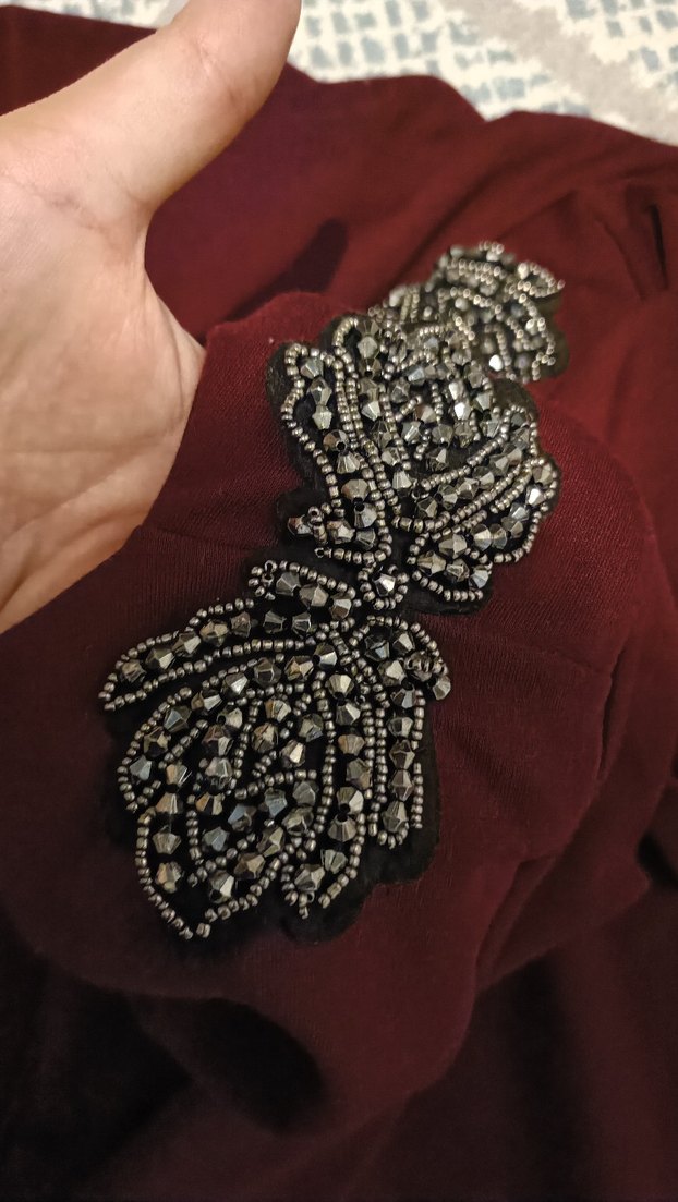 Bordo Uzun Kollu tunik - Görsel 3