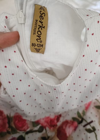 Kız Çocuk Çiçekli Kolsuz Elbise - Görsel 2