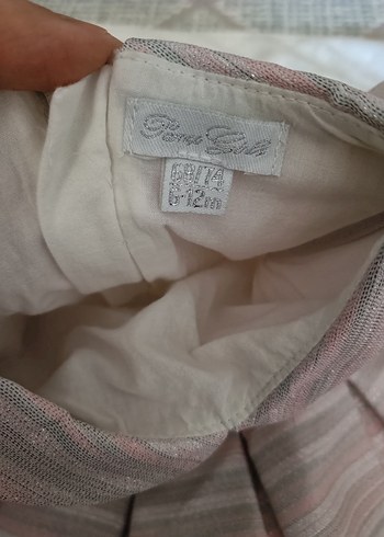 Pembe Kız Çocuk Pilili Elbise - Görsel 4