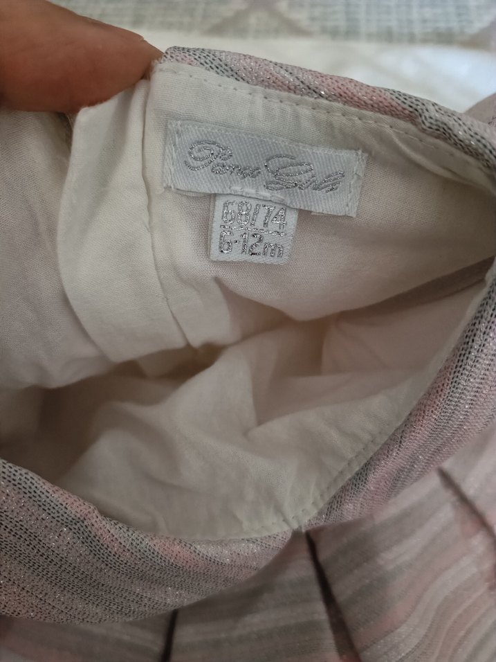 Pembe Kız Çocuk Pilili Elbise - Görsel 4