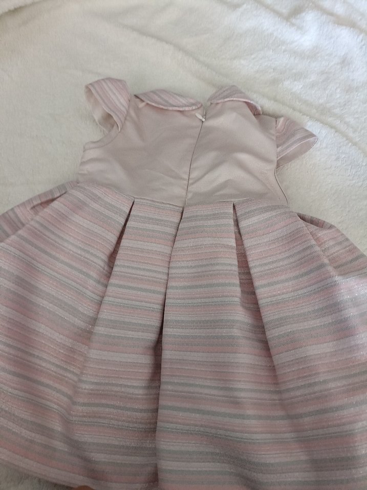 Pembe Kız Çocuk Pilili Elbise - Görsel 2