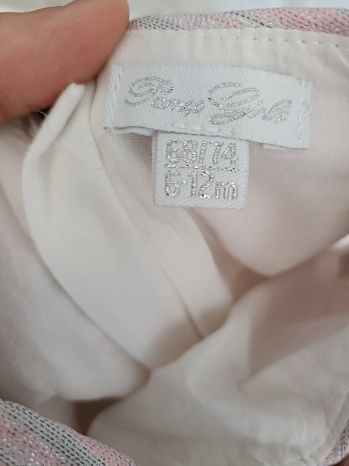 Pembe Kız Çocuk Pilili Elbise - Görsel 3