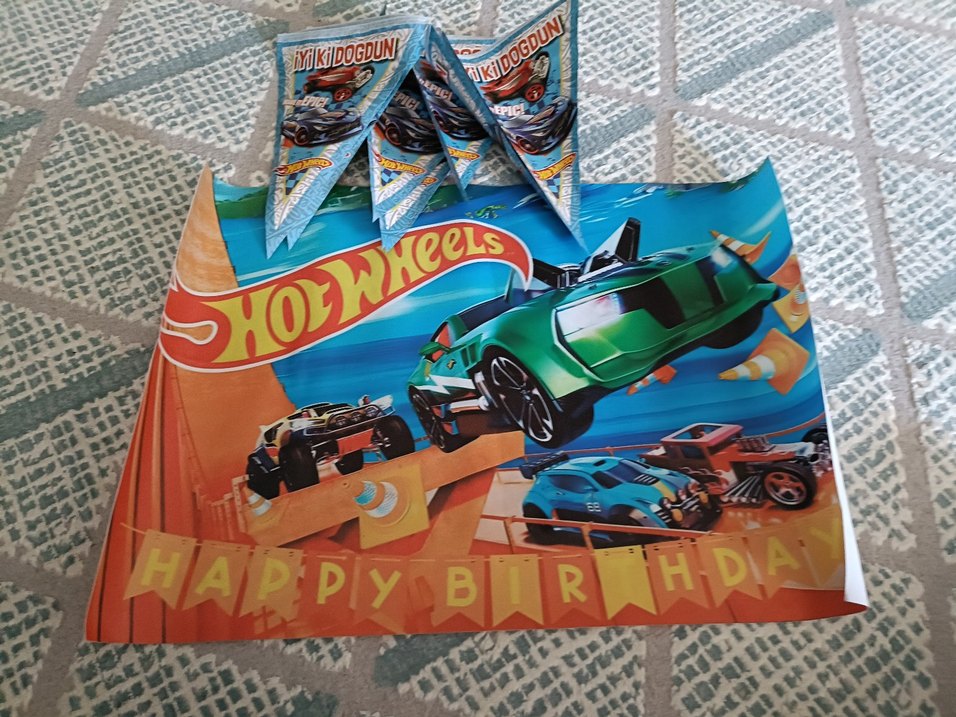 doğumgünü Renkli Hot Wheels - Görsel 2