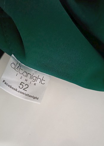 Uzun Kol Boncuk İşlemeli Yeşil Abiye Elbise - Görsel 4