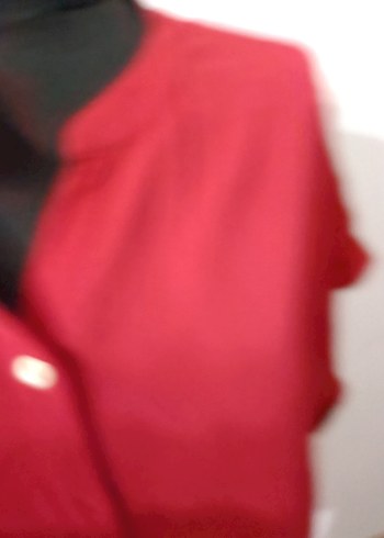 bordo Düğmeli  Kadın gömlek - Görsel 3