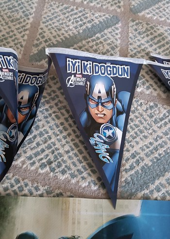 Kaptan Amerika Doğum Günü Parti Süsü - Görsel 3