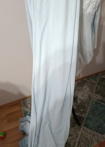 Düğmeli Beyaz Hamile Bluzu, Uzun Kollu, Pamuk - Görsel 5