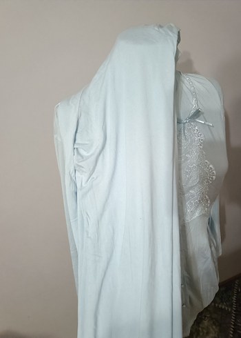 Düğmeli Beyaz Hamile Bluzu, Uzun Kollu, Pamuk - Görsel 6