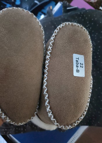 Çocuk taba Sıcak hakiki köyün yünü Kürklü Ev ayakkabı sı - Görsel 7