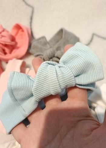 Pastel Renkli Örgü Çocuk Saç Bantları - Görsel 2