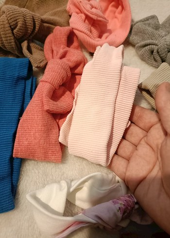 Pastel Renkli Örgü Çocuk Saç Bantları - Görsel 4