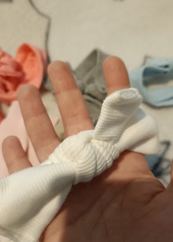 Pastel Renkli Örgü Çocuk Saç Bantları - Görsel 3