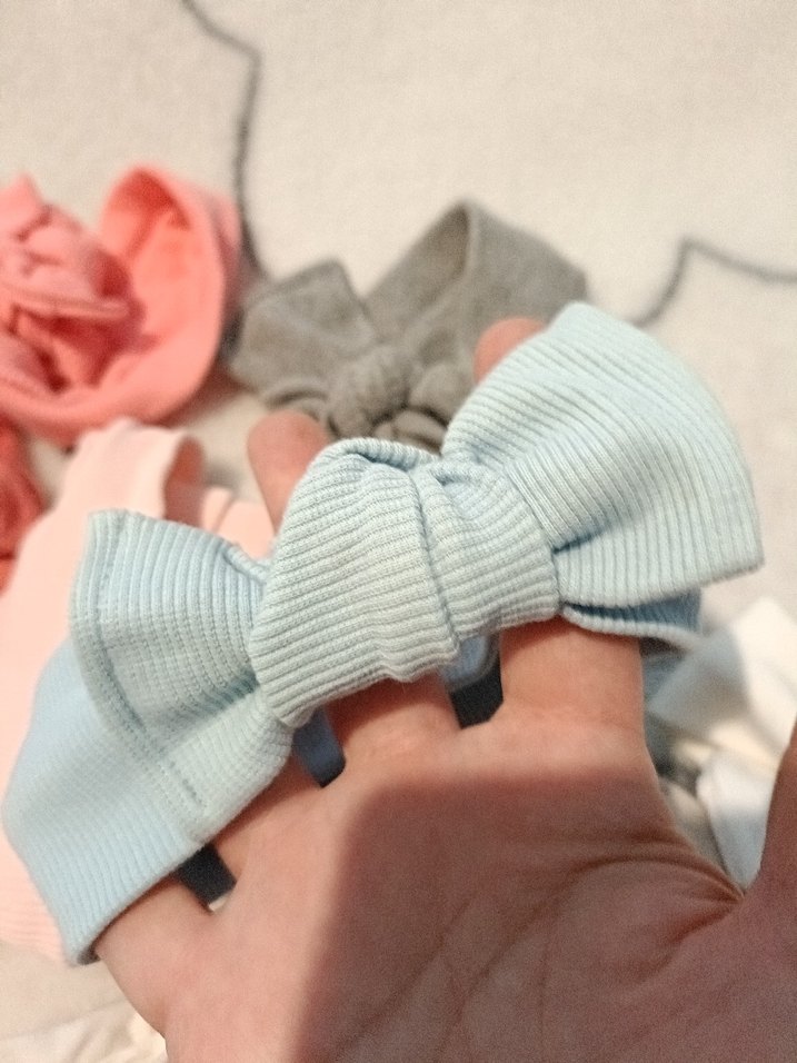 Pastel Renkli Örgü Çocuk Saç Bantları - Görsel 2