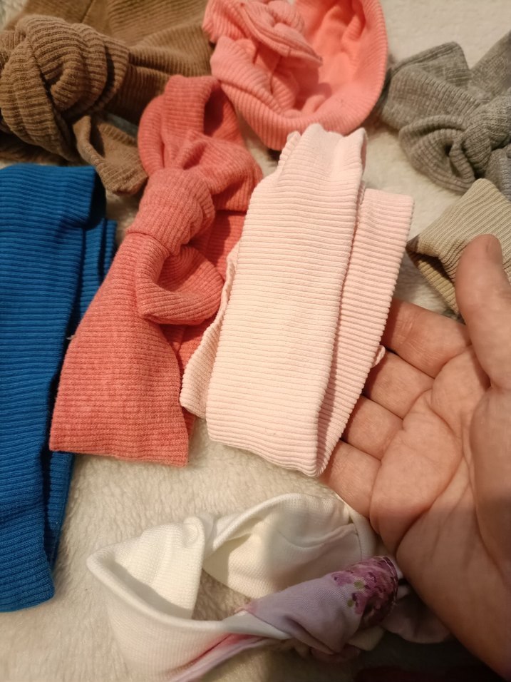 Pastel Renkli Örgü Çocuk Saç Bantları - Görsel 4