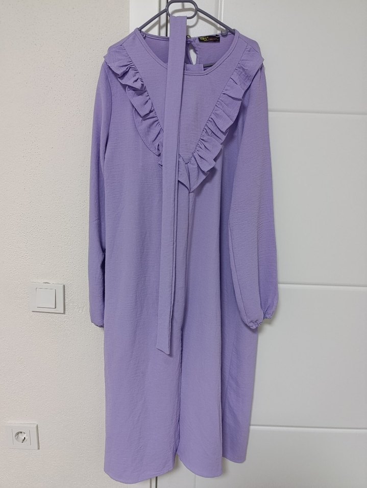 Lila Fırfırlı Uzun Kollu ikili takım - Görsel 2