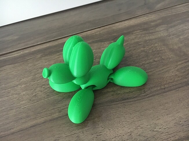 3d yazıcı ile yapılmış balon köpek